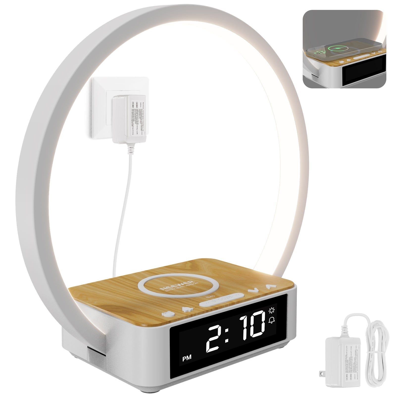 NEEWER ENTRY LEVEL VERSION N40 Bedside Lamp with 15W Wireless Charging