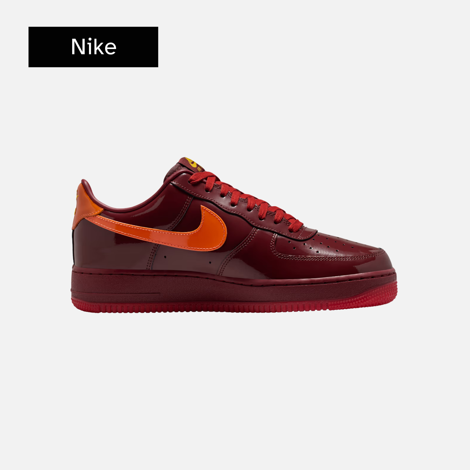 Nike Air Force 1 Low 'Patent Leather Dark Team Red'