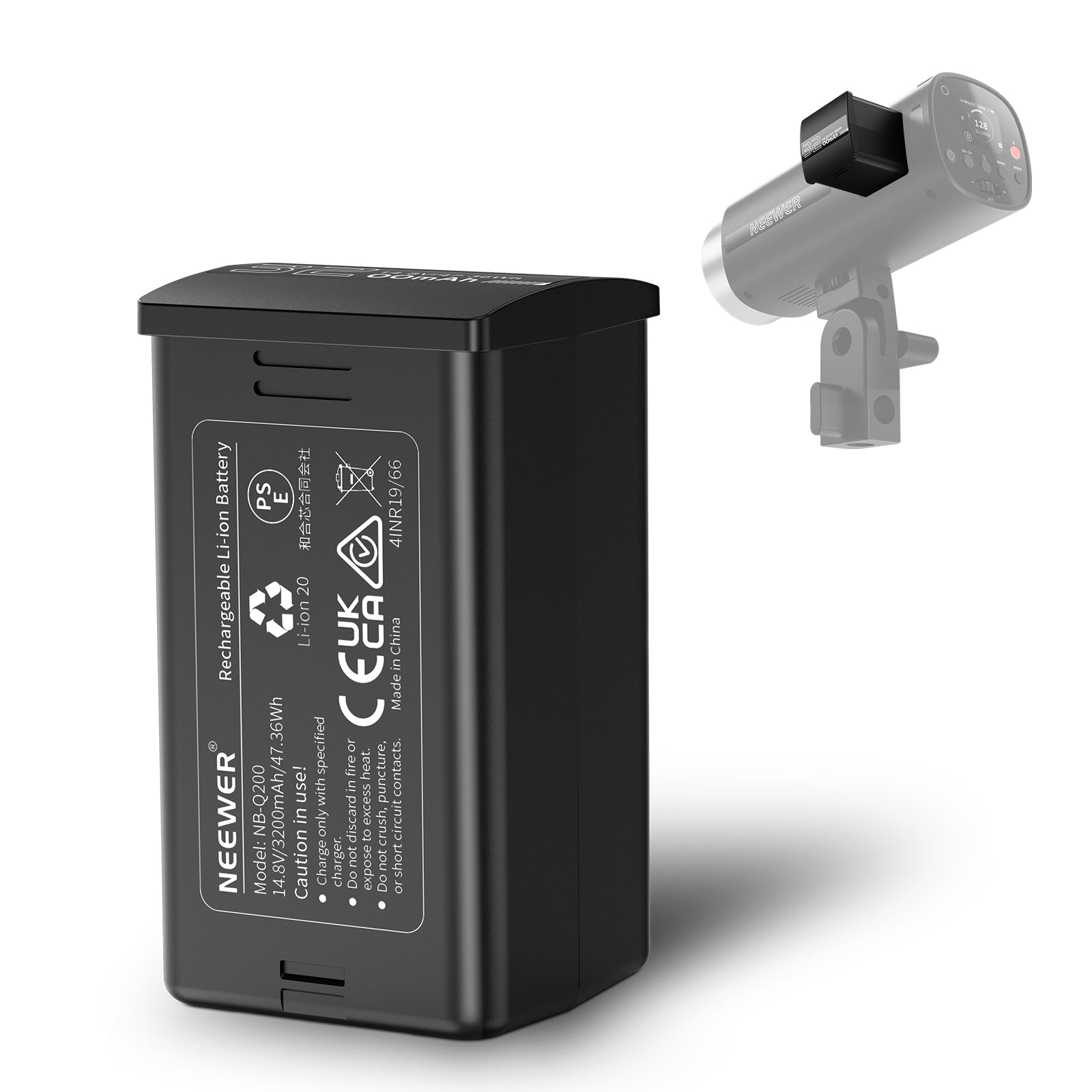 NEEWER NB-Q200 14.8V/3200mAh Replacement Li ion Battery for Q200