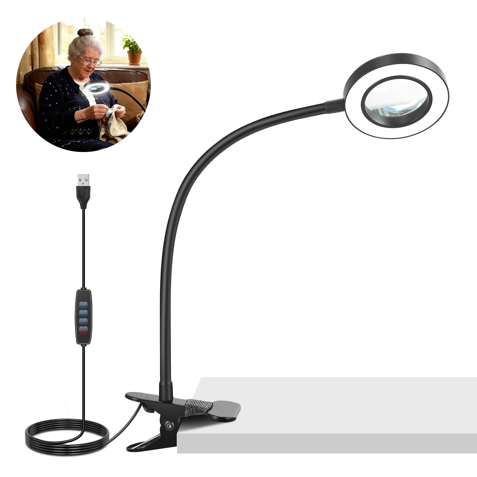 NEEWER ENTRY LEVEL VERSION N34 10X Magnifying Glass with Light & Stand