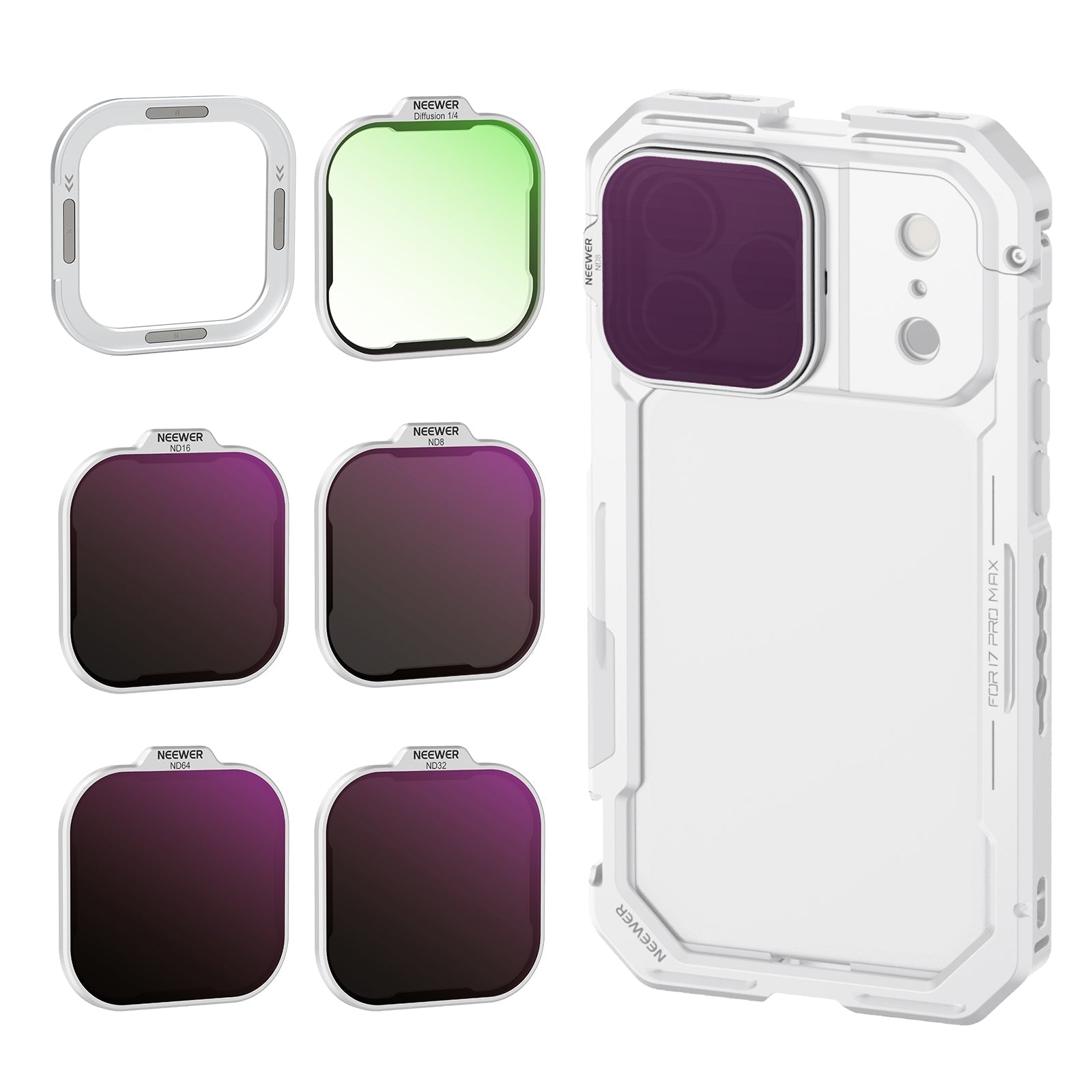 NEEWER Filter Set for iPhone 17 Pro/Pro Max Phone Cage