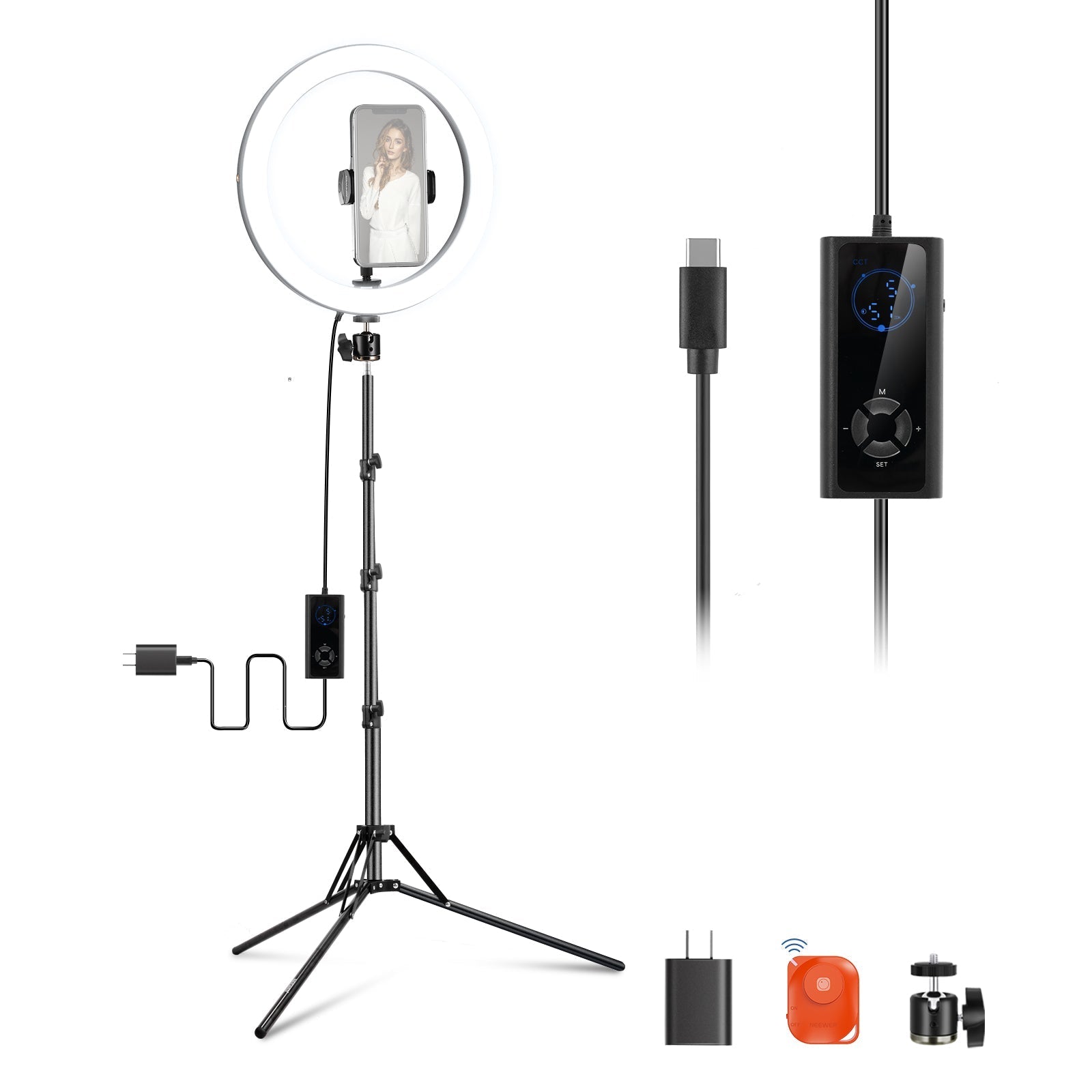 NEEWER RH12B 12" 24W High Power LED Ring Light