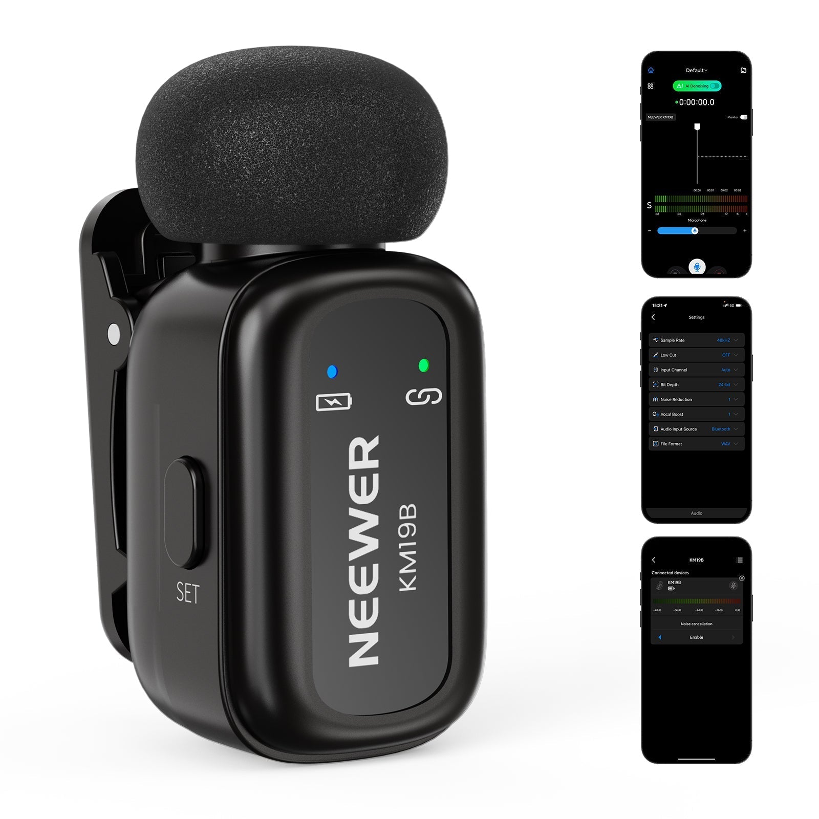 NEEWER KM19 Mini Wireless Lavalier Microphone