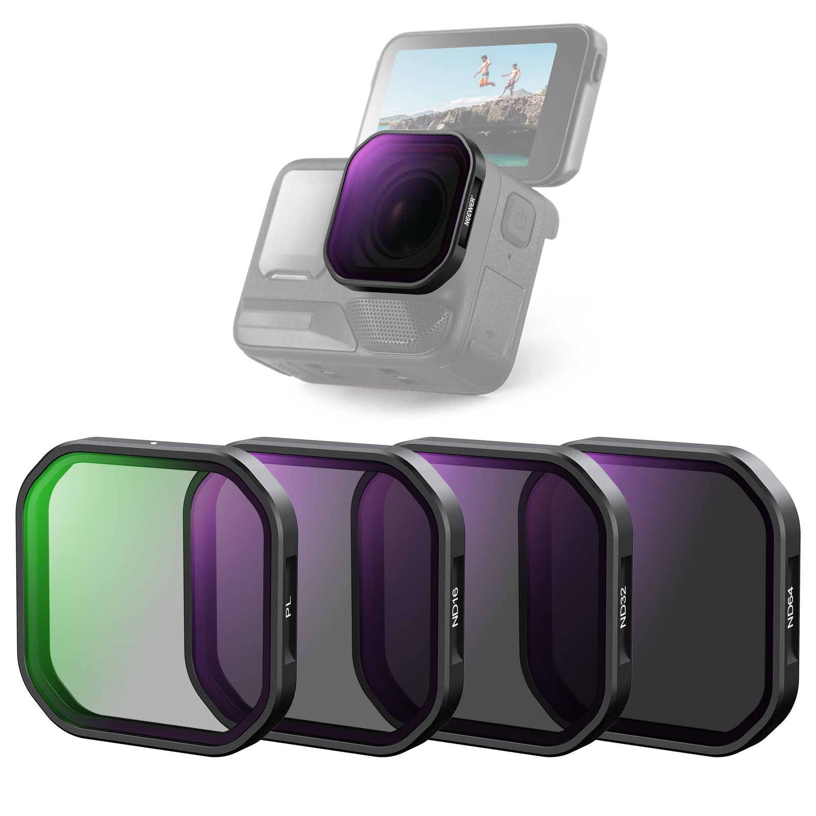 NEEWER PL/ND Filter Set Compatible with Insta360 Ace Pro 2