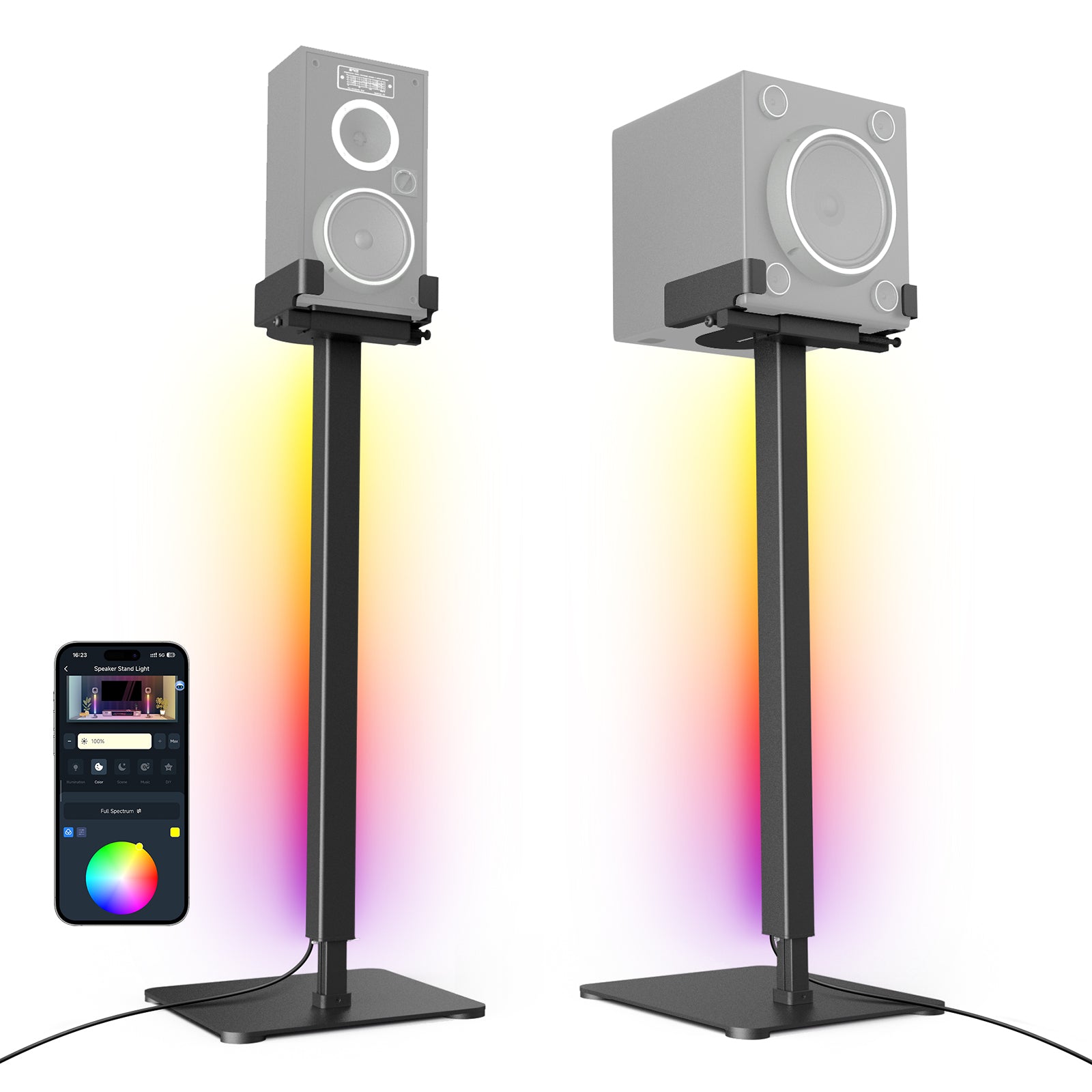 NEEWER NF08 2 Pack RGB Floor Speaker Stand