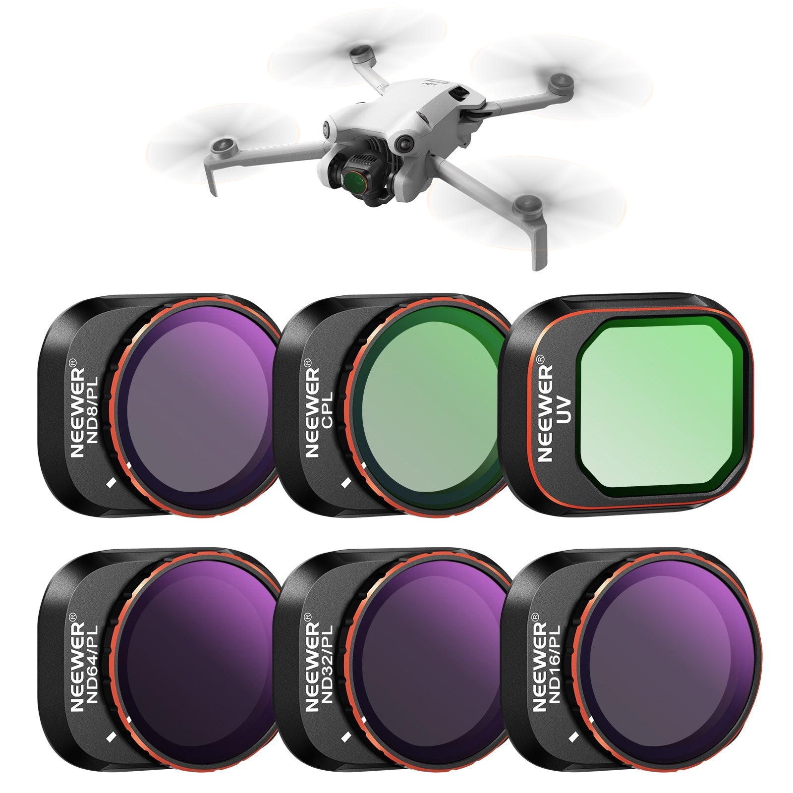 NEEWER FL-A32 6-Pack ND/PL Filter Set for DJI Mini 4 Pro