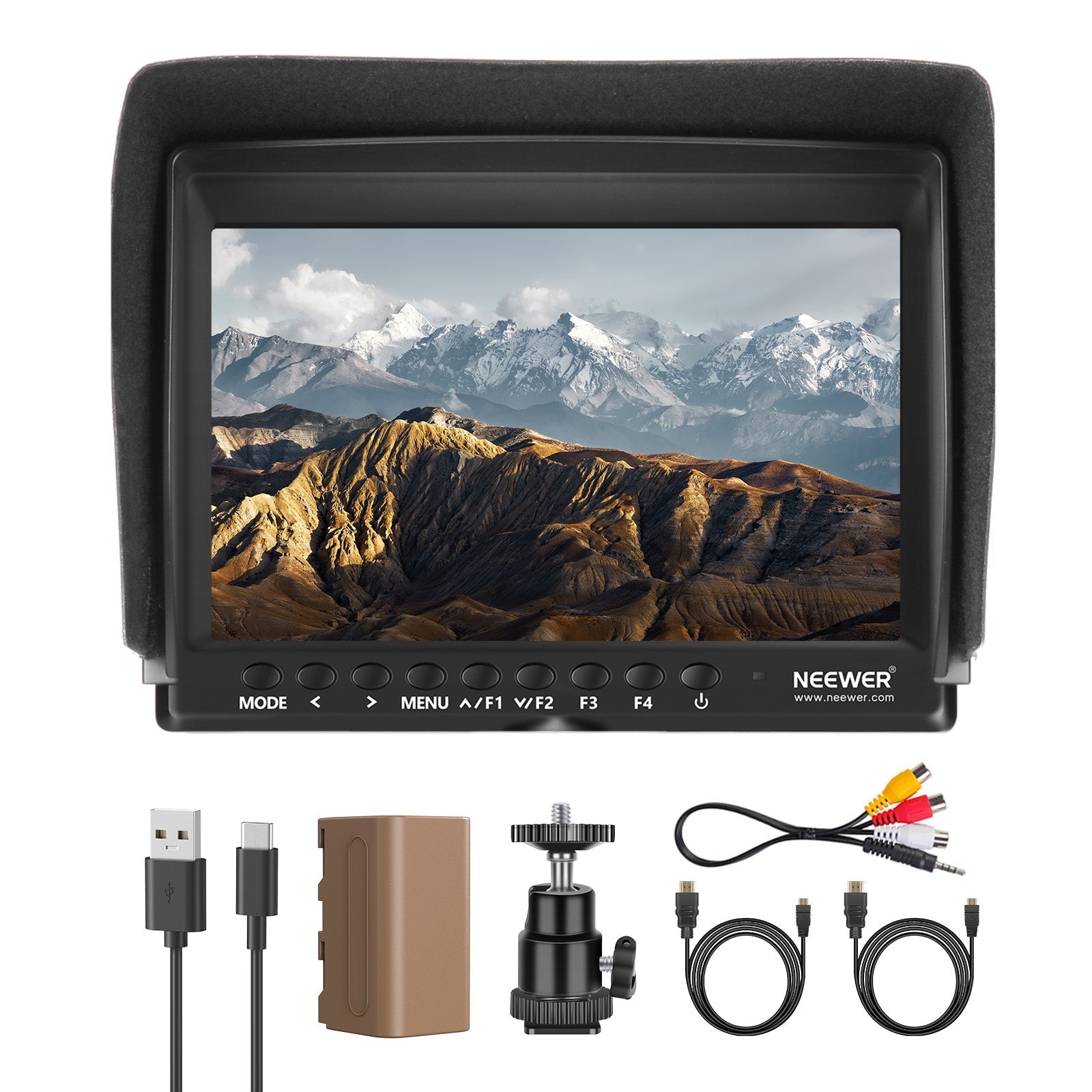 NEEWER F100 7 Inch Camera Field Monitor Kit