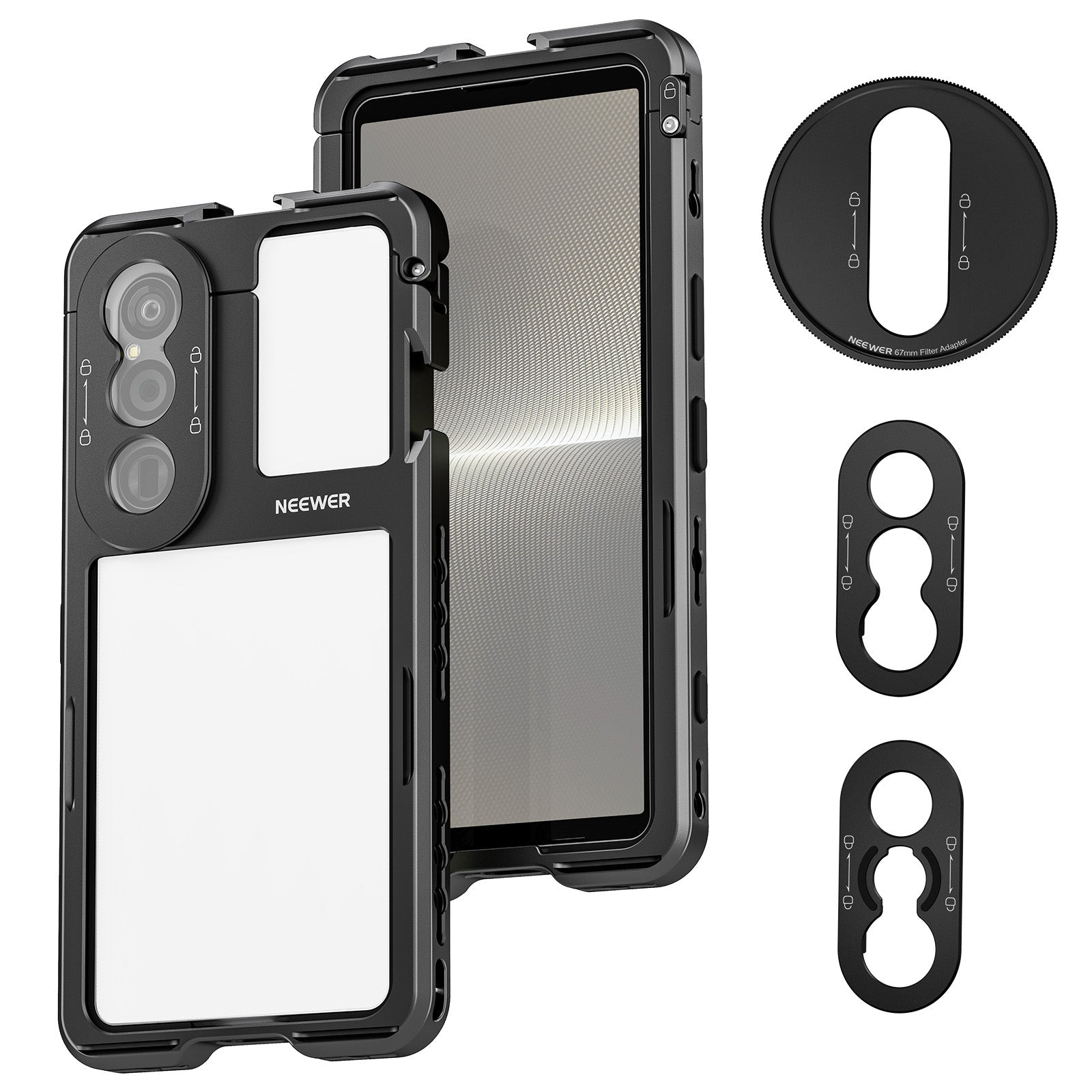 NEEWER PA086/PA087 Phone Cage Compatible with Sony Xperia PRO-I / Xperia 1 V