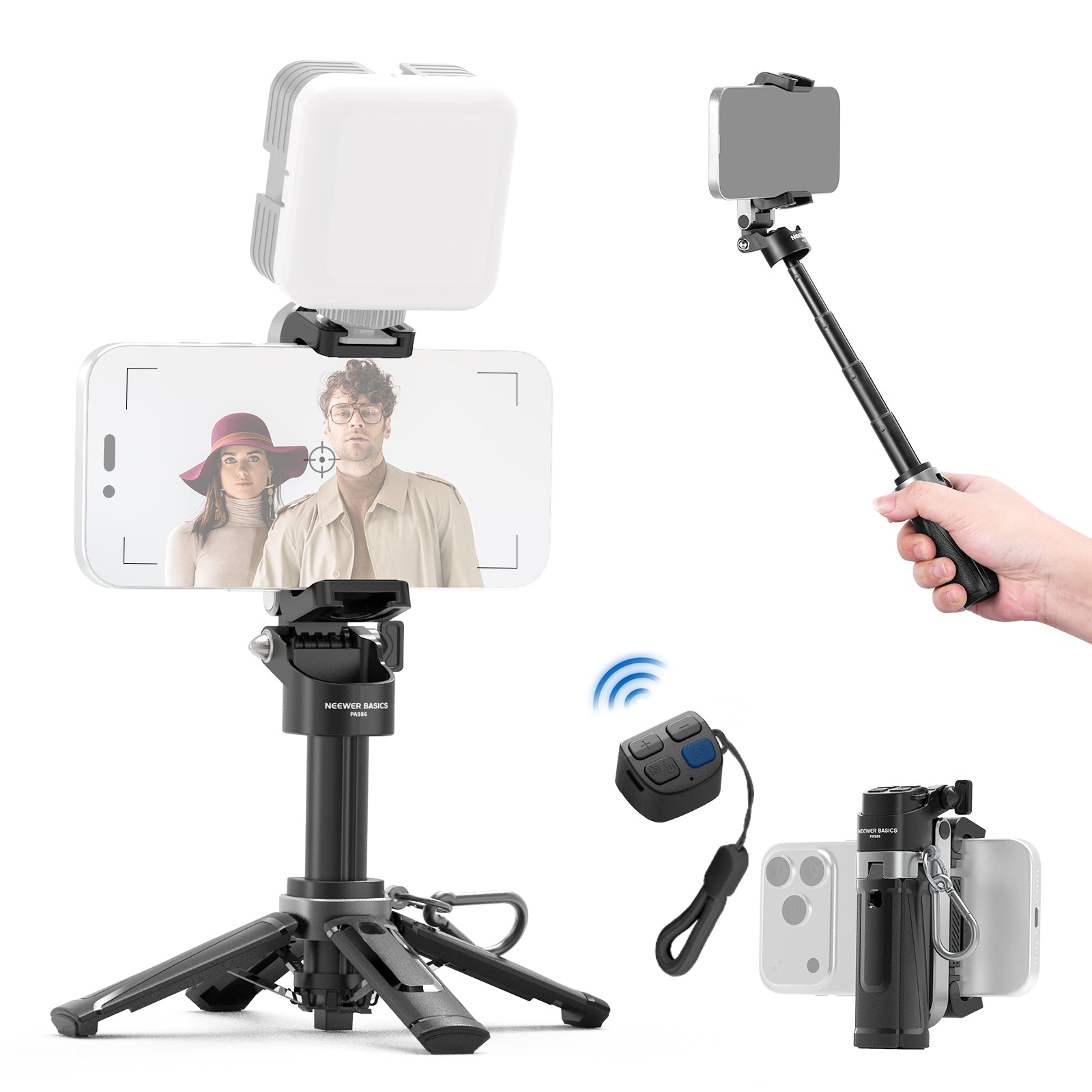 NEEWER BASICS PA986 Mini Phone Tripod Selfie Stick