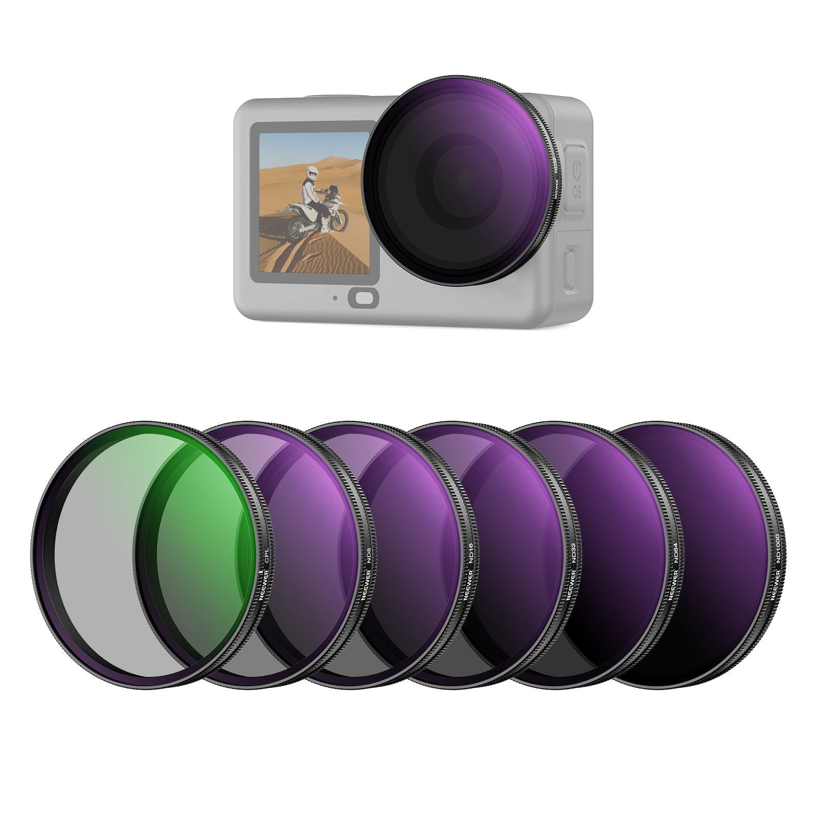 NEEWER Filter Set Compatible with DJI Osmo Action 6