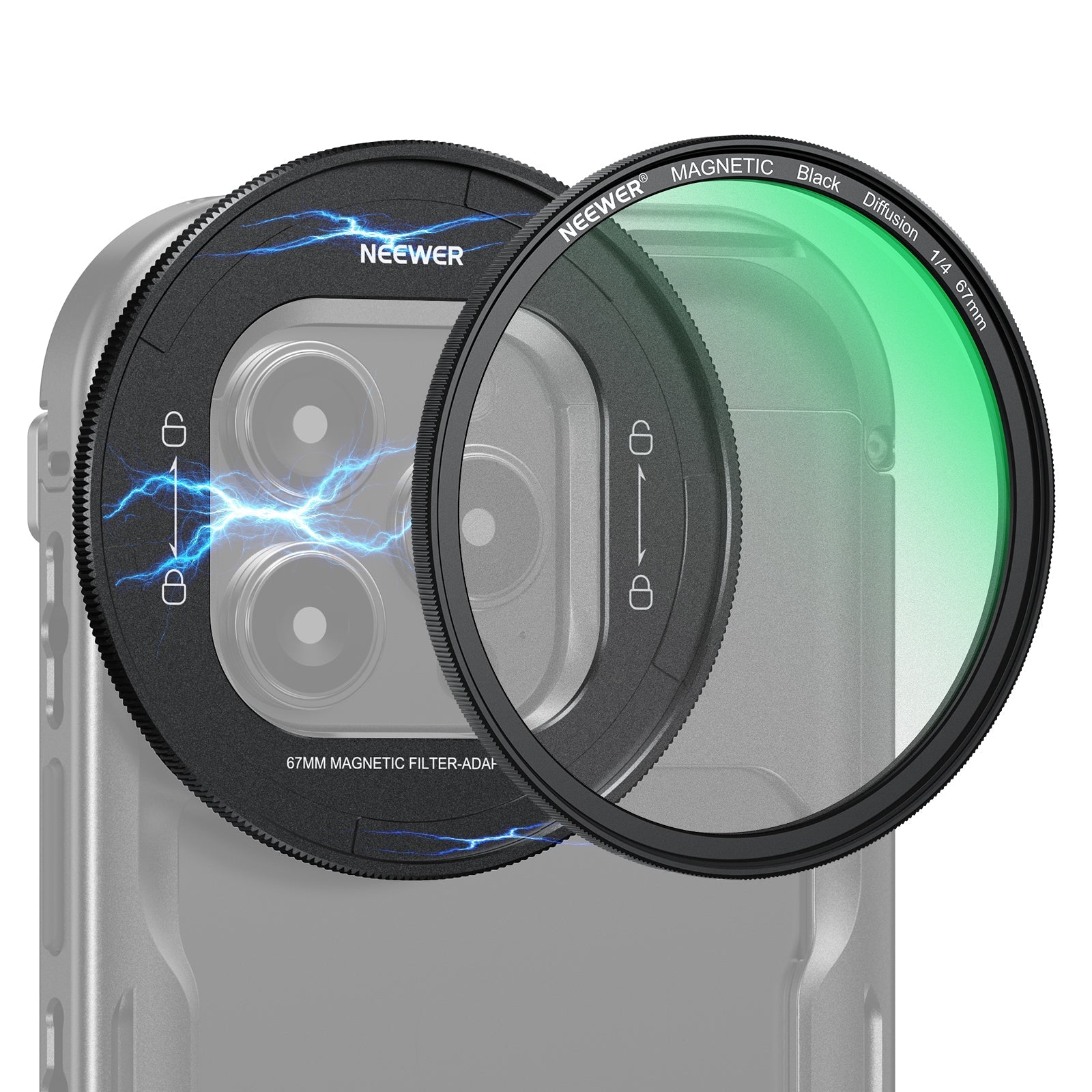 NEEWER 67mm Filter Set For iPhone 16 Pro/16 Pro Max Cage (PA073/PA074)