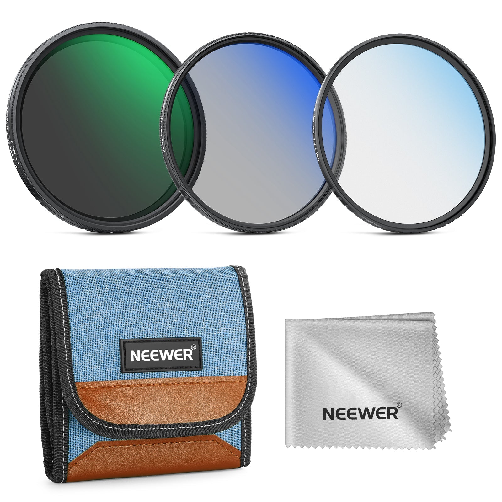 NEEWER Variable ND2-32 + CPL + 1/4 Black Diffusion Filter Kit