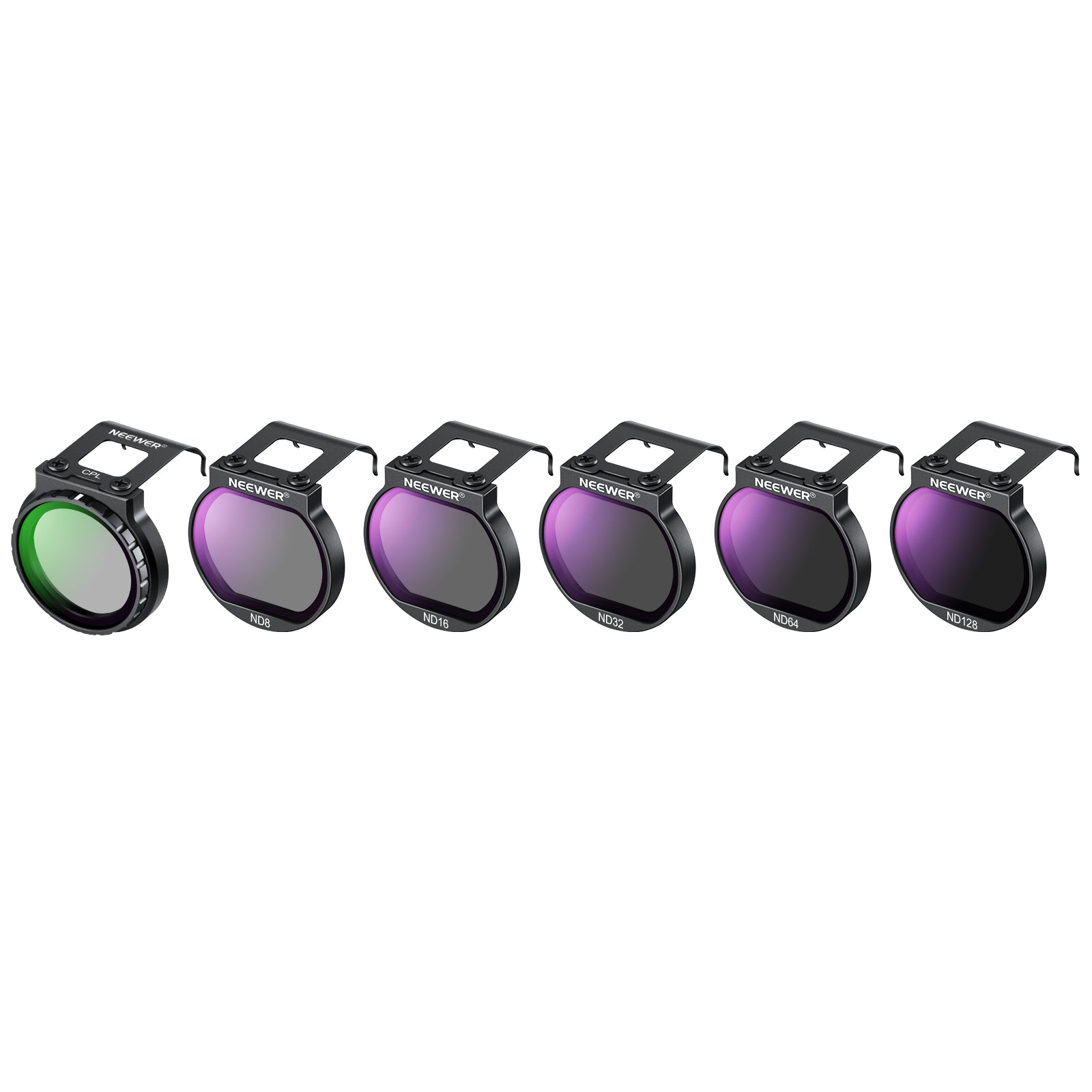 NEEWER FL-N30 6-Pack ND8/ND16/ND32/ND64/ND128/CPL Filter Set for DJI NEO