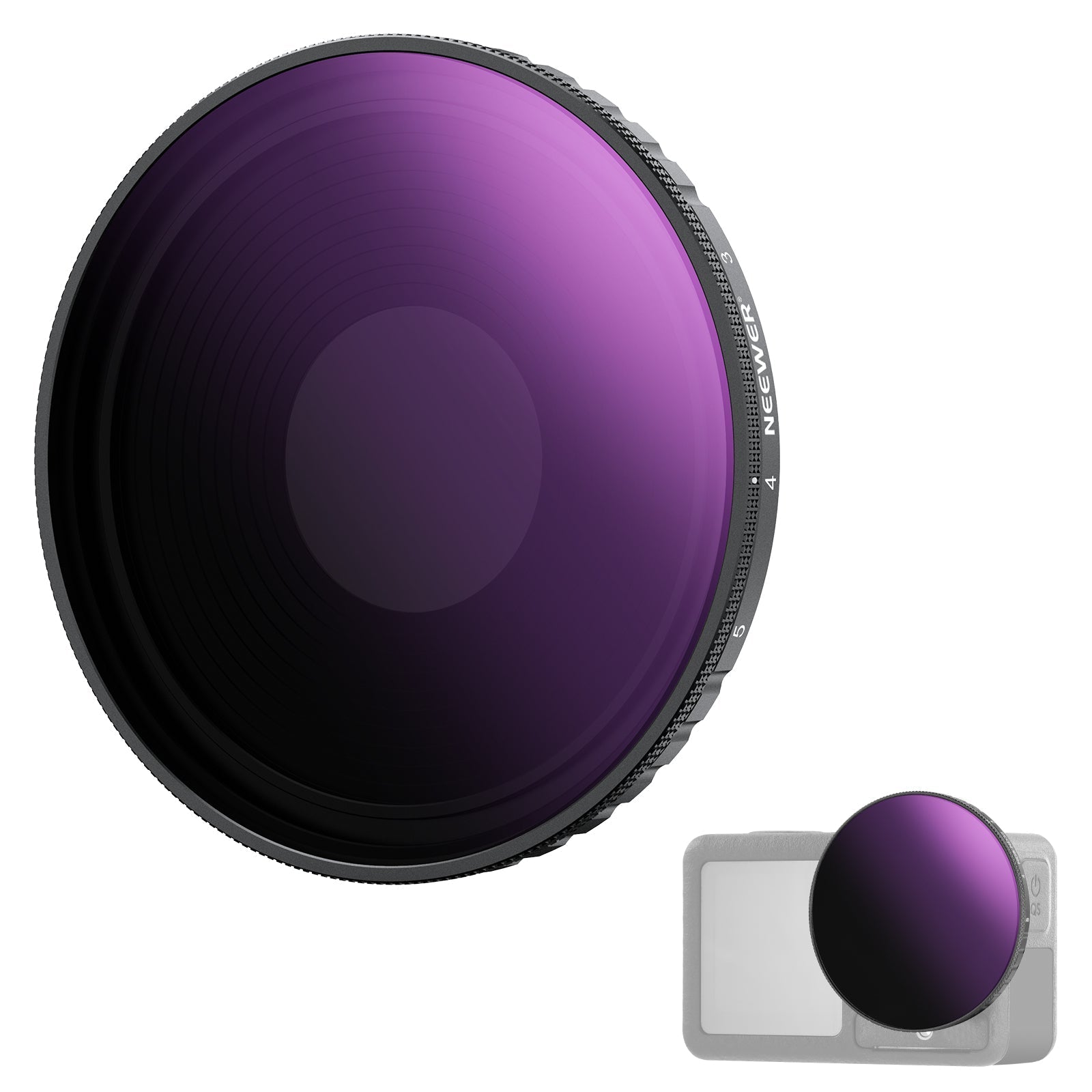 NEEWER Variable ND Filter For DJI Osmo Action 5 Pro & Action 4