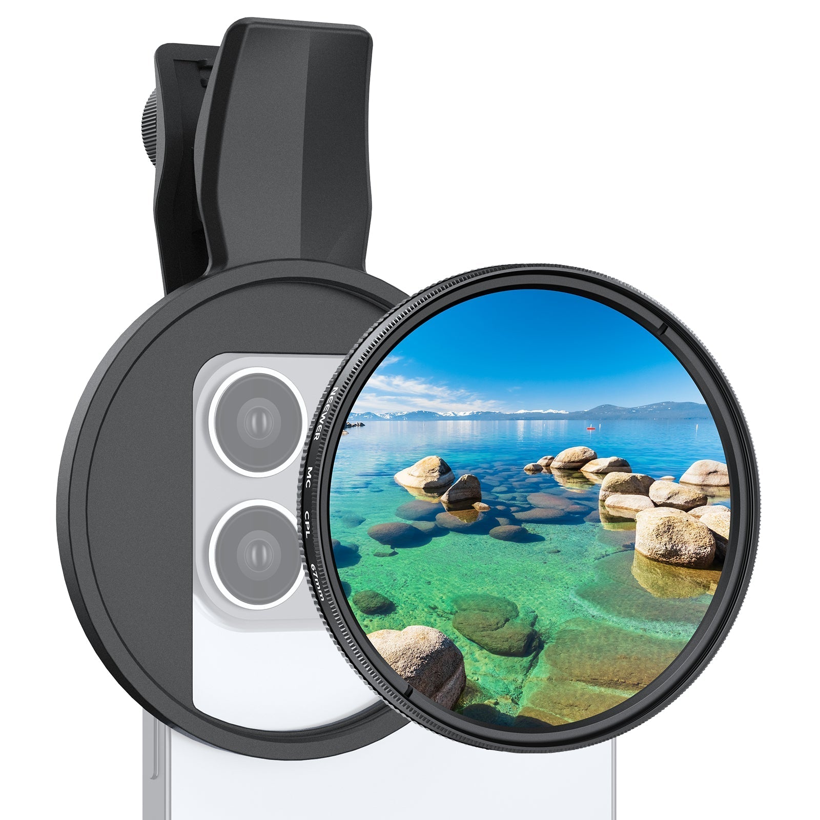 NEEWER FL-B23/FL-B19 67mm Clip On CPL Filter For Smartphone