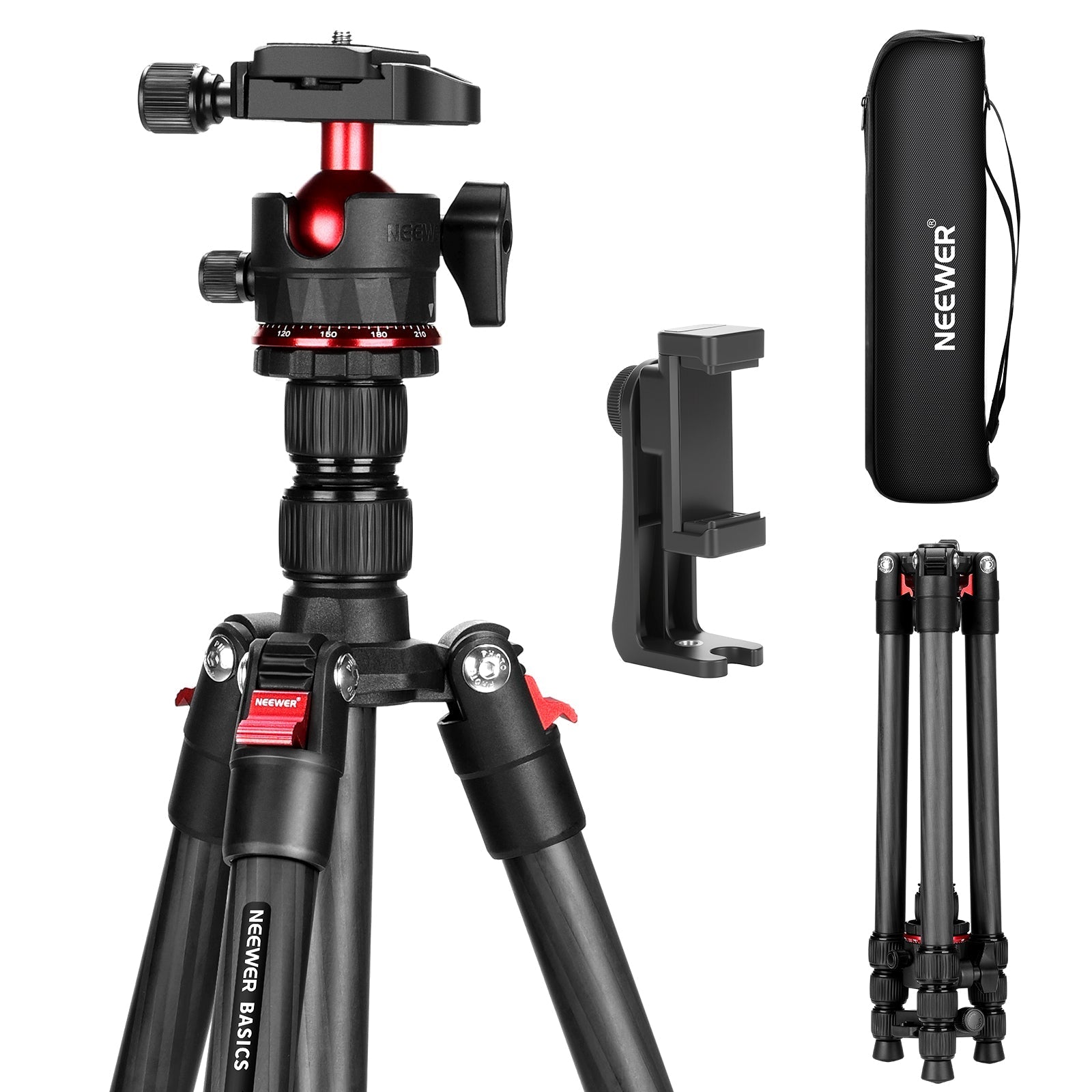 NEEWER BASICS TP17 Carbon Fiber Travel Tripod