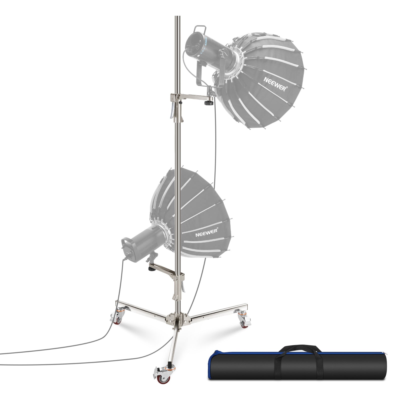 NEEWER ST198SS 198cm Stainless Steel Wheeled Stand