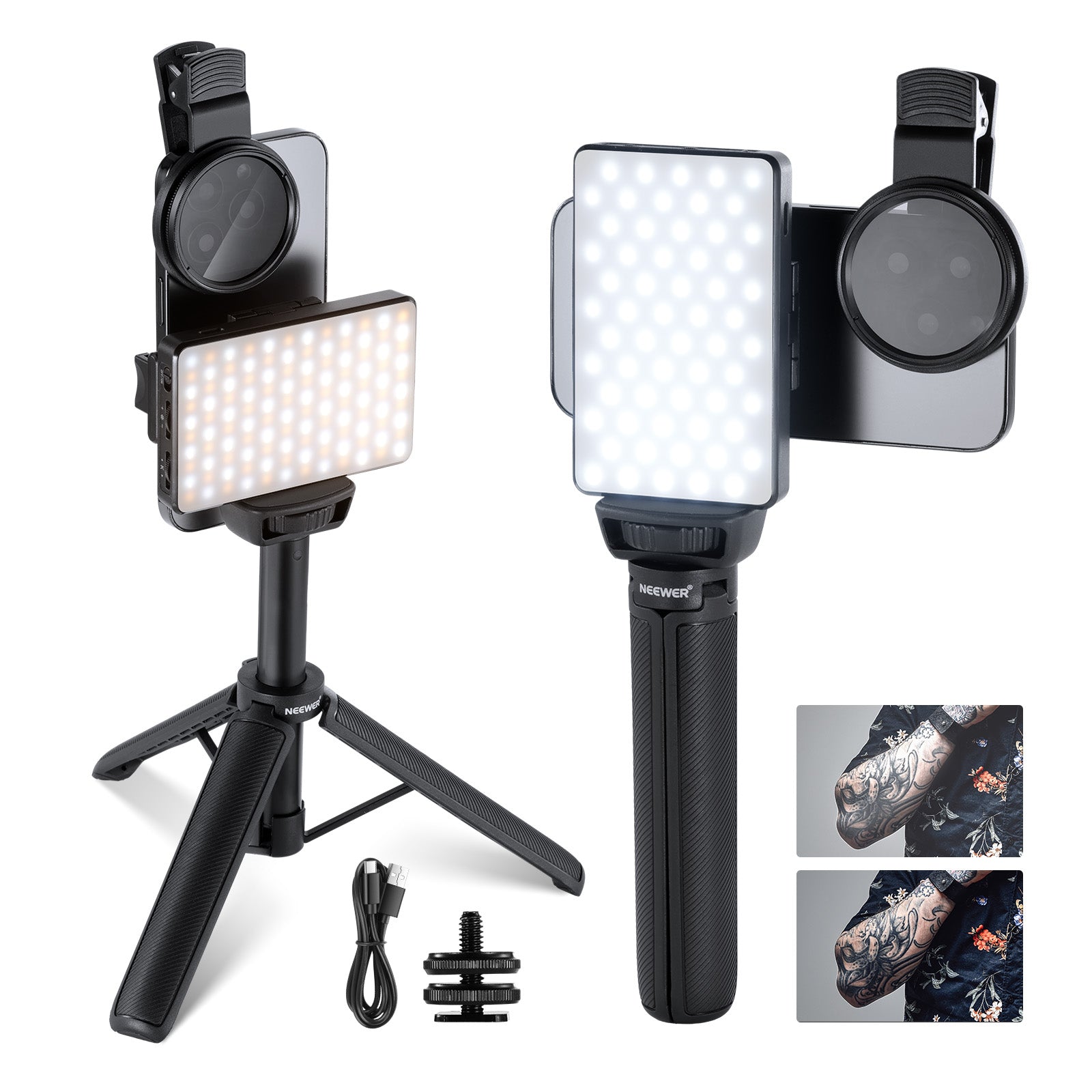 NEEWER BASICS BL120B Clip On LED Selfie Phone Light Kit