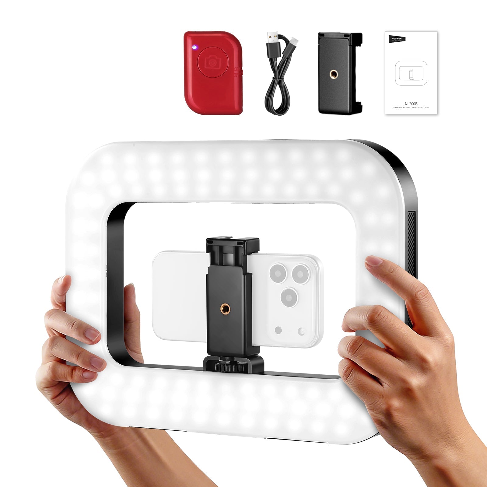 NEEWER ENTRY LEVEL VERSION NL200B Phone Video Rig with Selfie Light