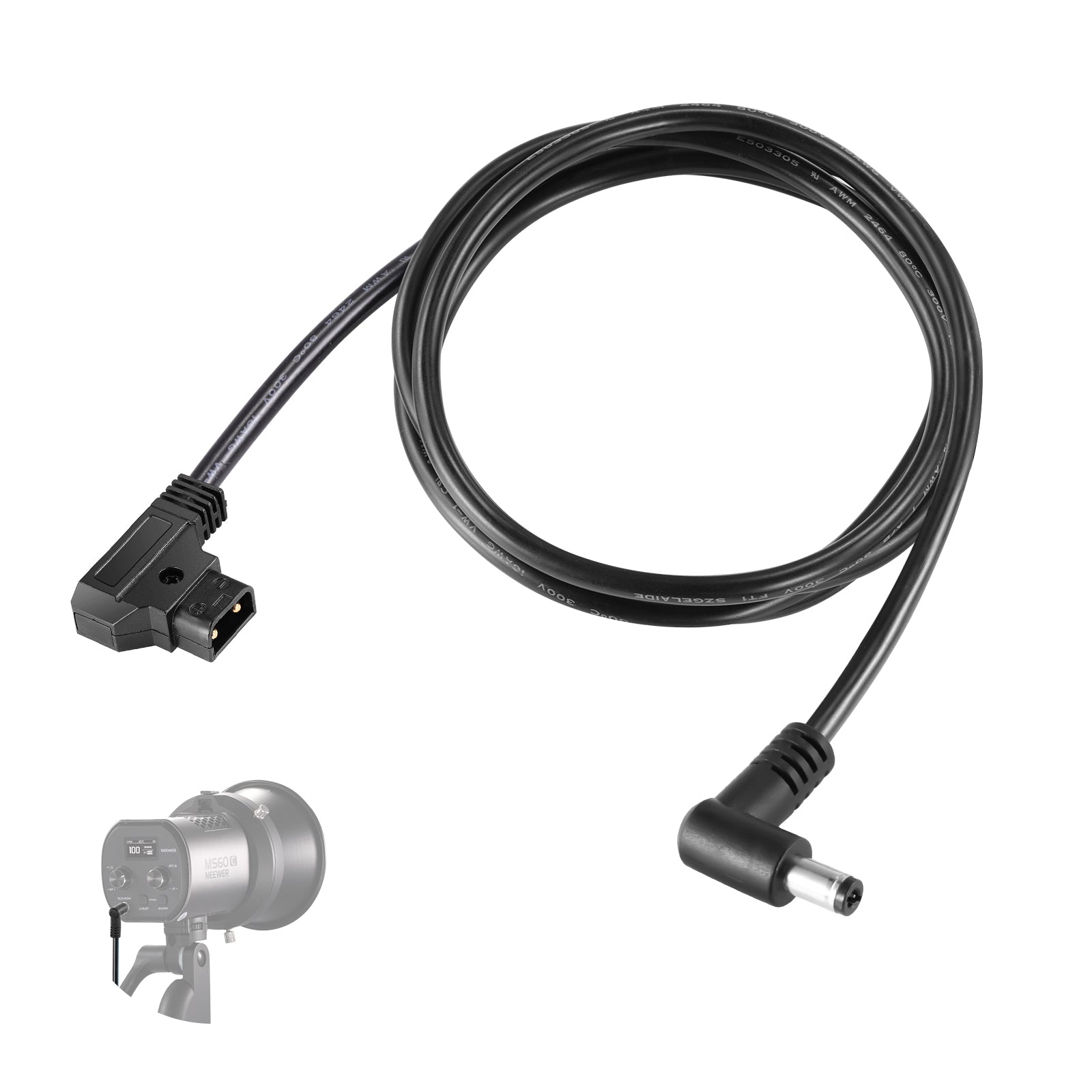 NEEWER NC010 D-Tap to DC Cable for MS60 MS60B MC60C MS150B LED Video Light