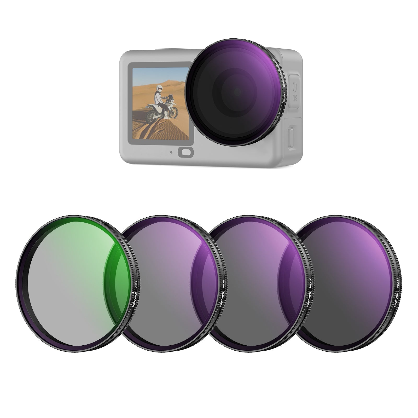 NEEWER Filter Set Compatible with DJI Osmo Action 6