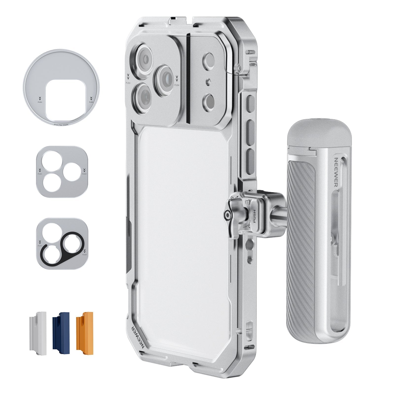 NEEWER PA143/PA144 Phone Cage Handle Kit Compatible with iPhone 17 Pro/Pro Max