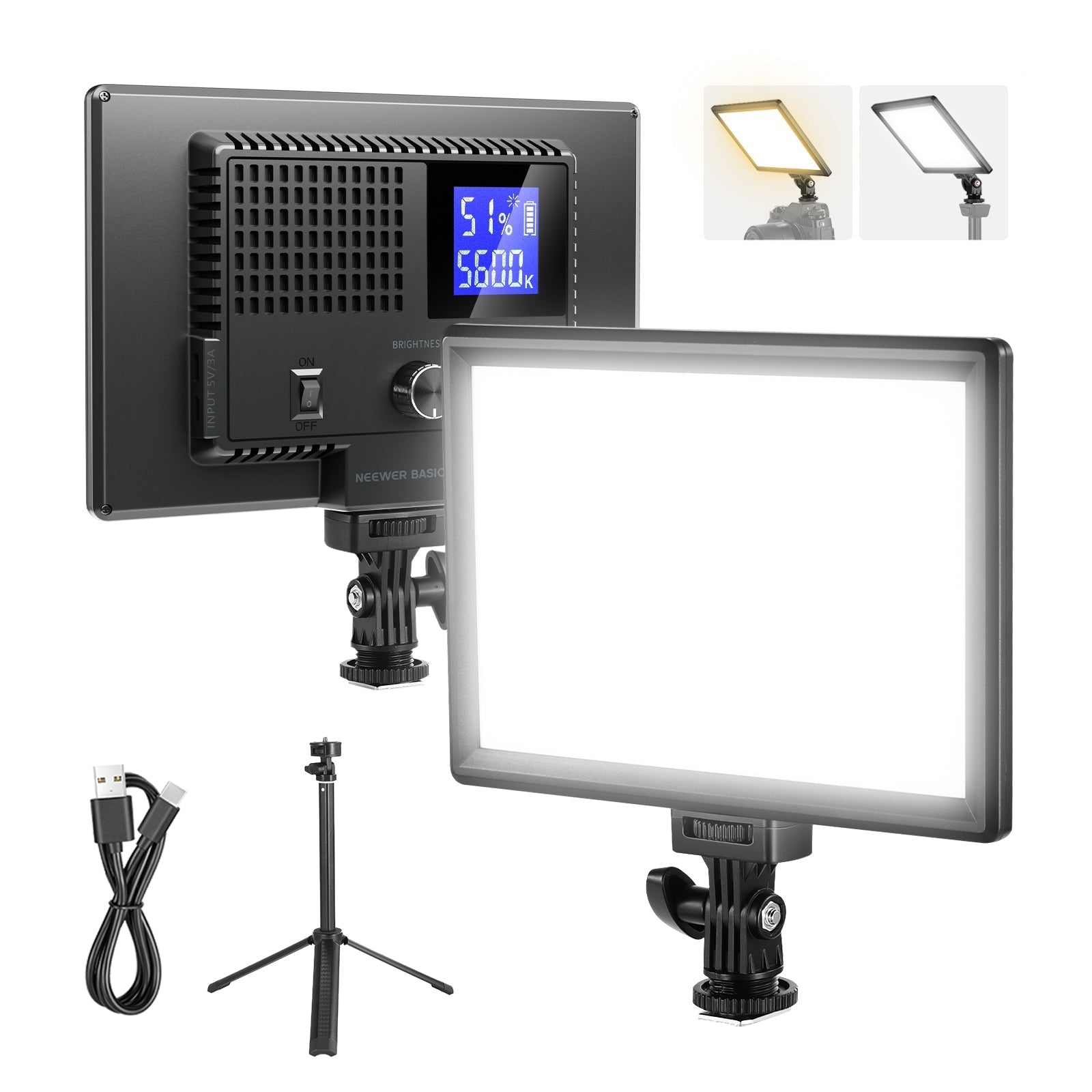 NEEWER BASICS NL-120B Bi Color LED Panel Light