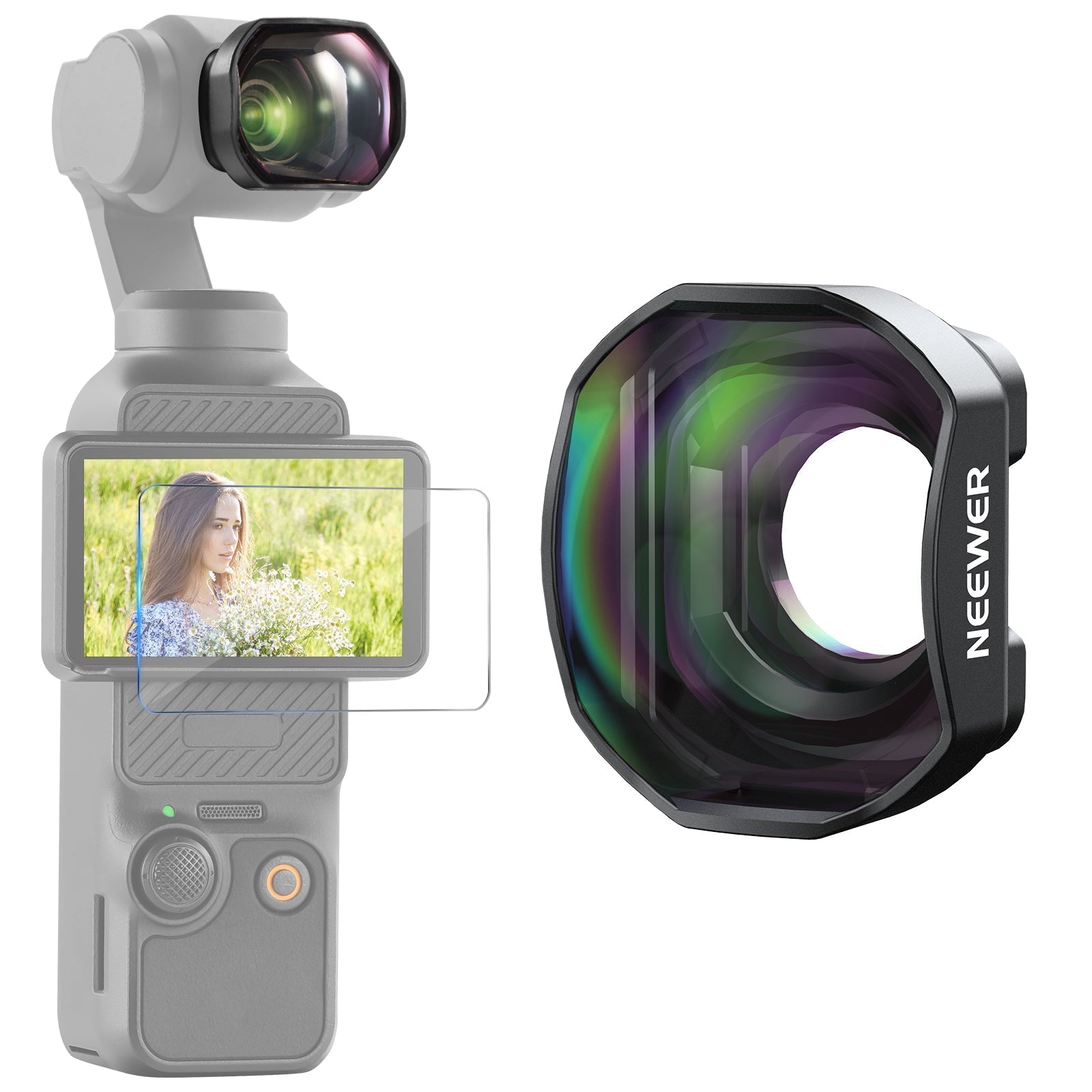 NEEWER LS-84 2X Teleconverter Lens For DJI Osmo Pocket 3 / Pocket 4 & Xtra Muse