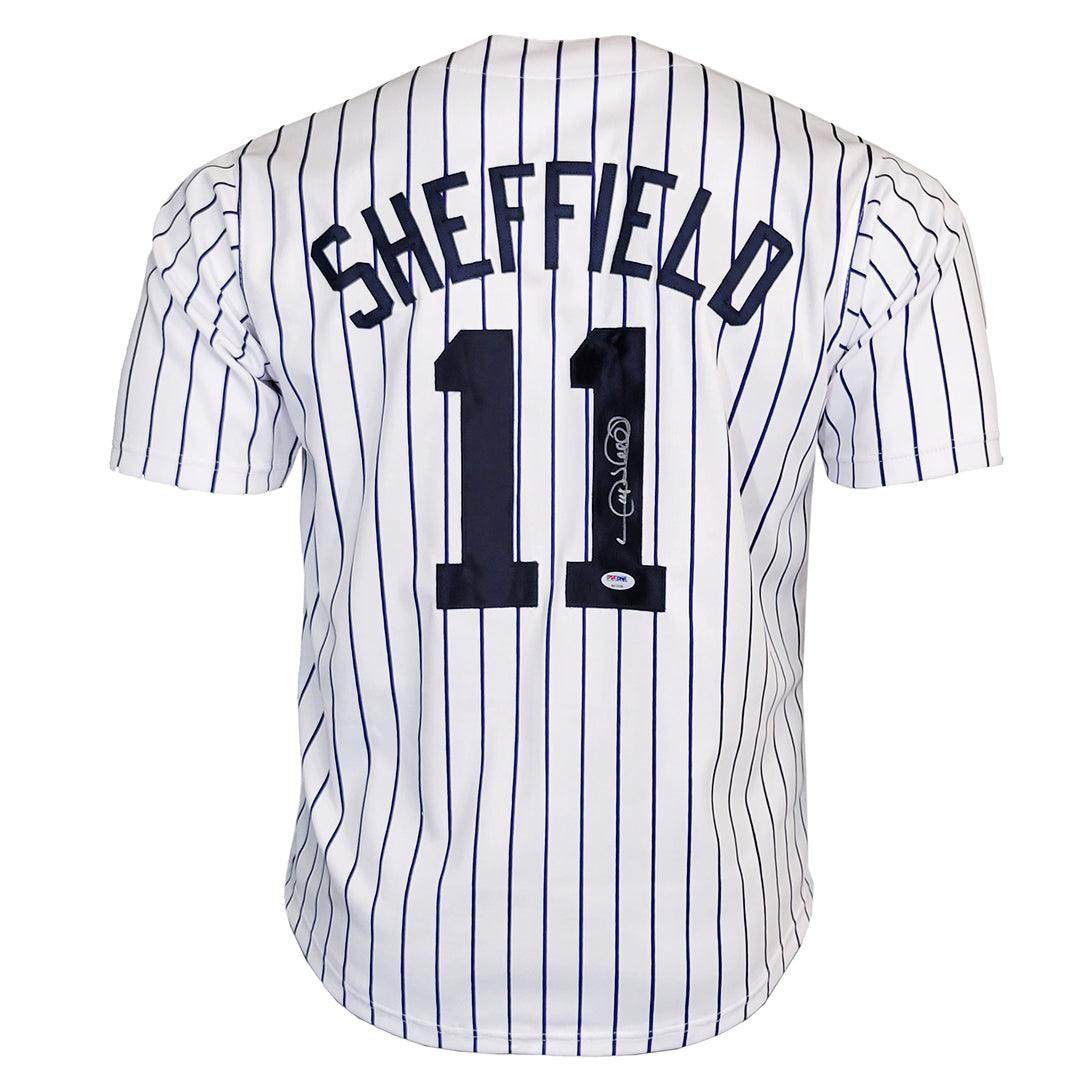 Gary Sheffield Signed New York Pinstripe Baseball Jersey (PSA)