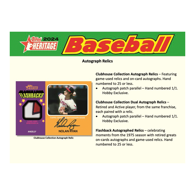 2024 Topps Heritage Baseball Hobby Box