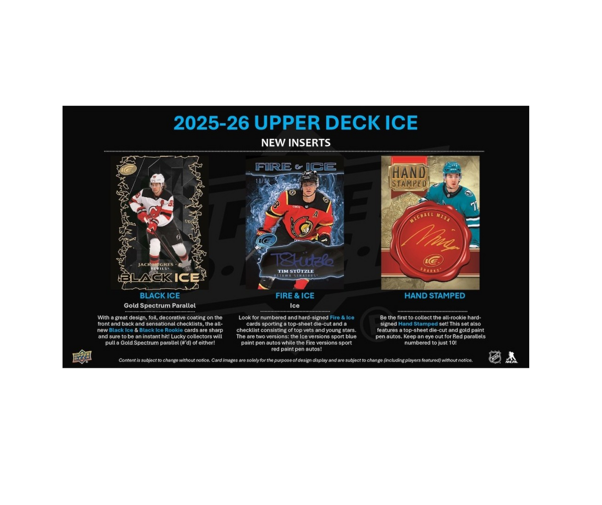 2025-26 Upper Deck Ice Hockey Hobby 16-Box Case