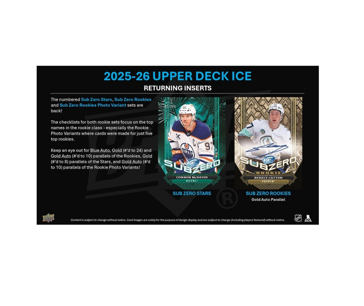 2025-26 Upper Deck Ice Hockey Hobby 16-Box Case