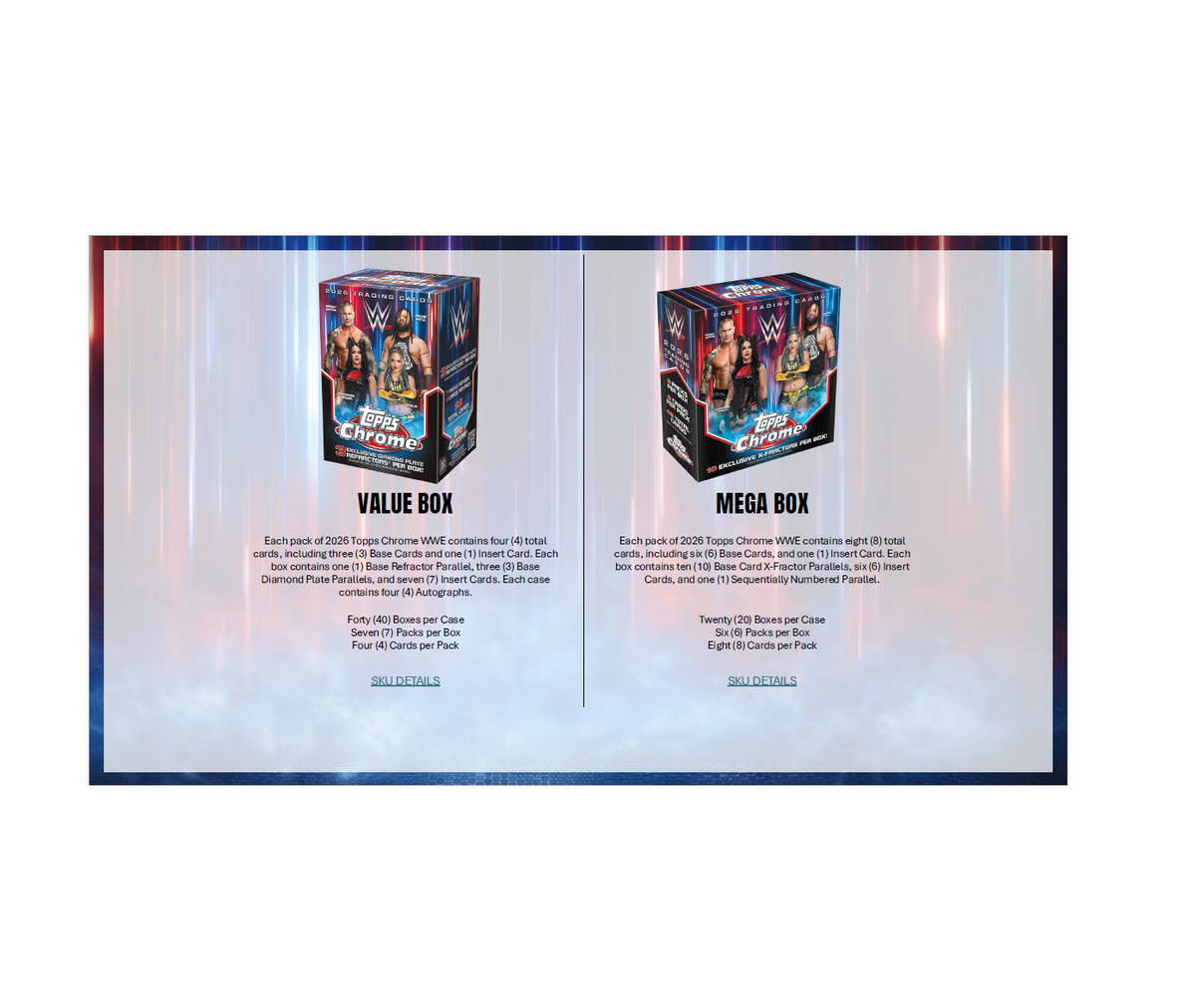 2026 Topps Chrome WWE Breaker's Delight 6-Box Case