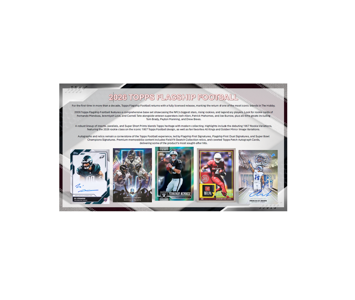 2026 Topps Football Jumbo Hobby 6-Box Case