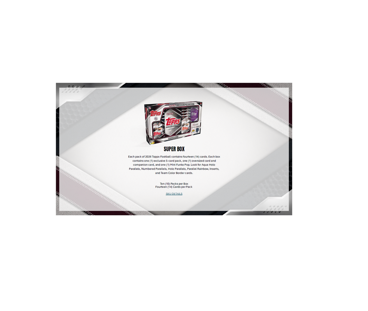 2026 Topps Football Jumbo Hobby 6-Box Case