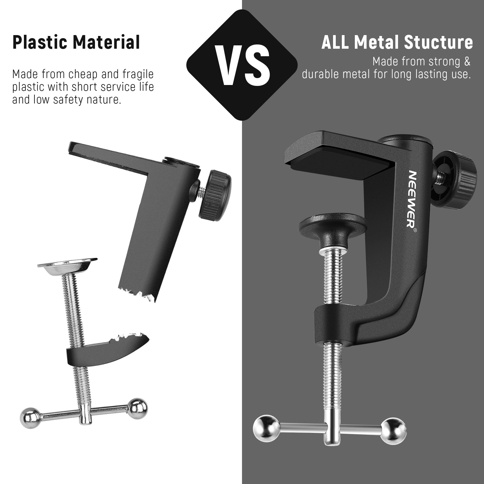 NEEWER Metal C ClampTable Mount