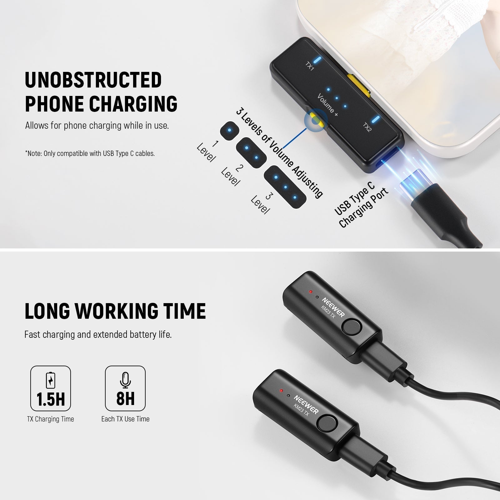 NEEWER KM23 Wireless Lavalier Microphone Kit