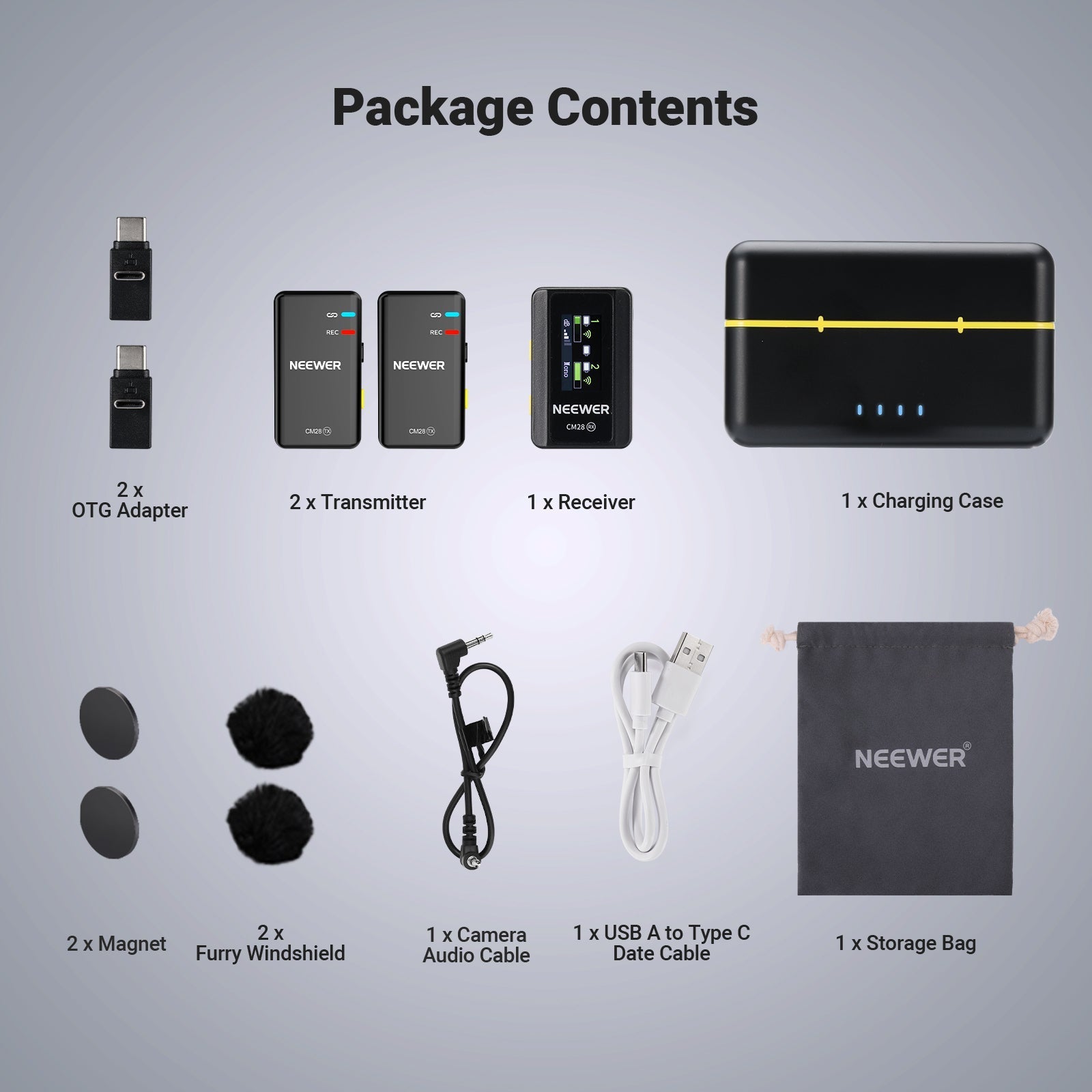 NEEWER CM28 Wireless Lavalier Microphone System