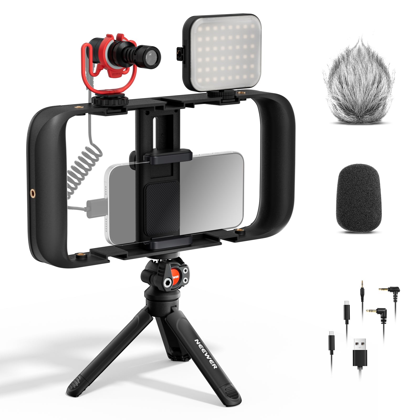 NEEWER BASICS PA055 Phone Cage Vlogging Kit
