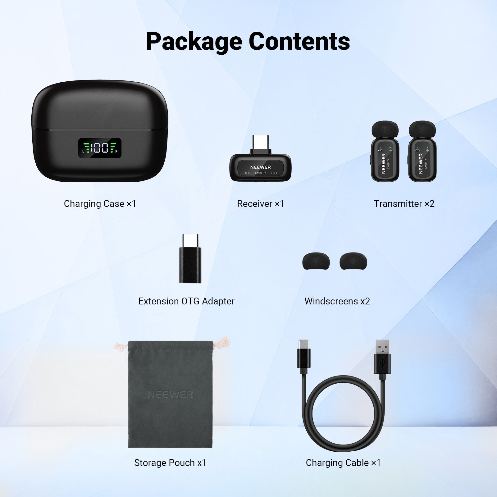 NEEWER KM19 Mini Wireless Lavalier Microphone