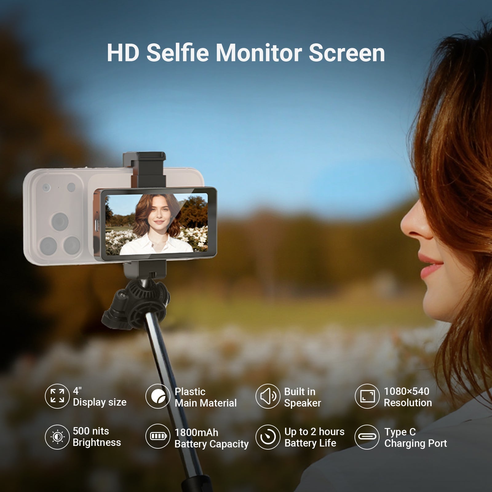 NEEWER F4 4" Phone Vlog Selfie Monitor Screen