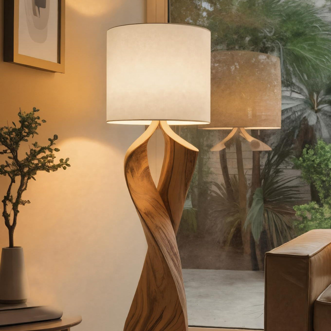 Modern Twisted Floor Lamp For Bedroom Or Living Room