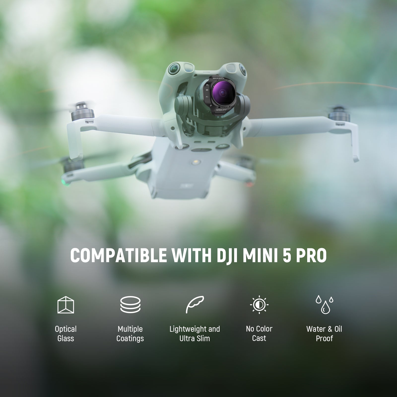 NEEWER Variable ND Filter For DJI Mini 5 Pro Drone