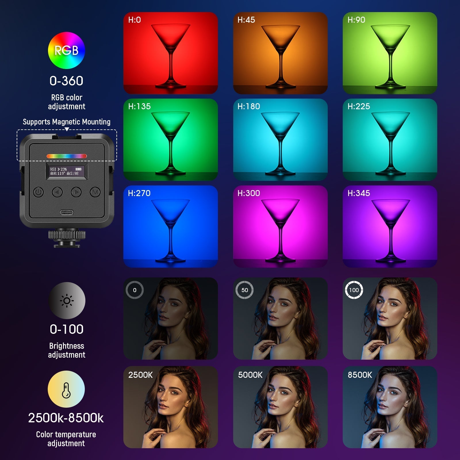 NEEWER RGB61 Magnetic RGB Video Light
