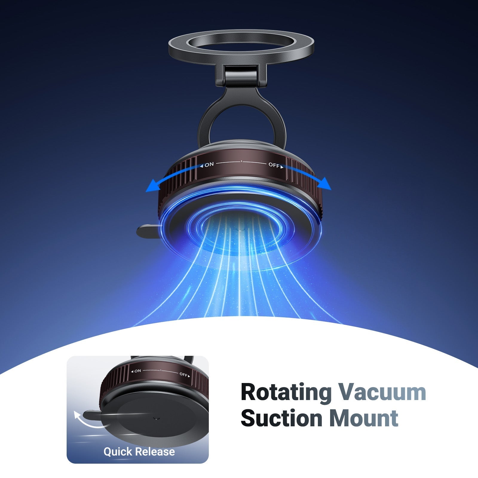 NEEWER PA138 Vacuum Suction Cup Mount with Magnetic Phone Holder