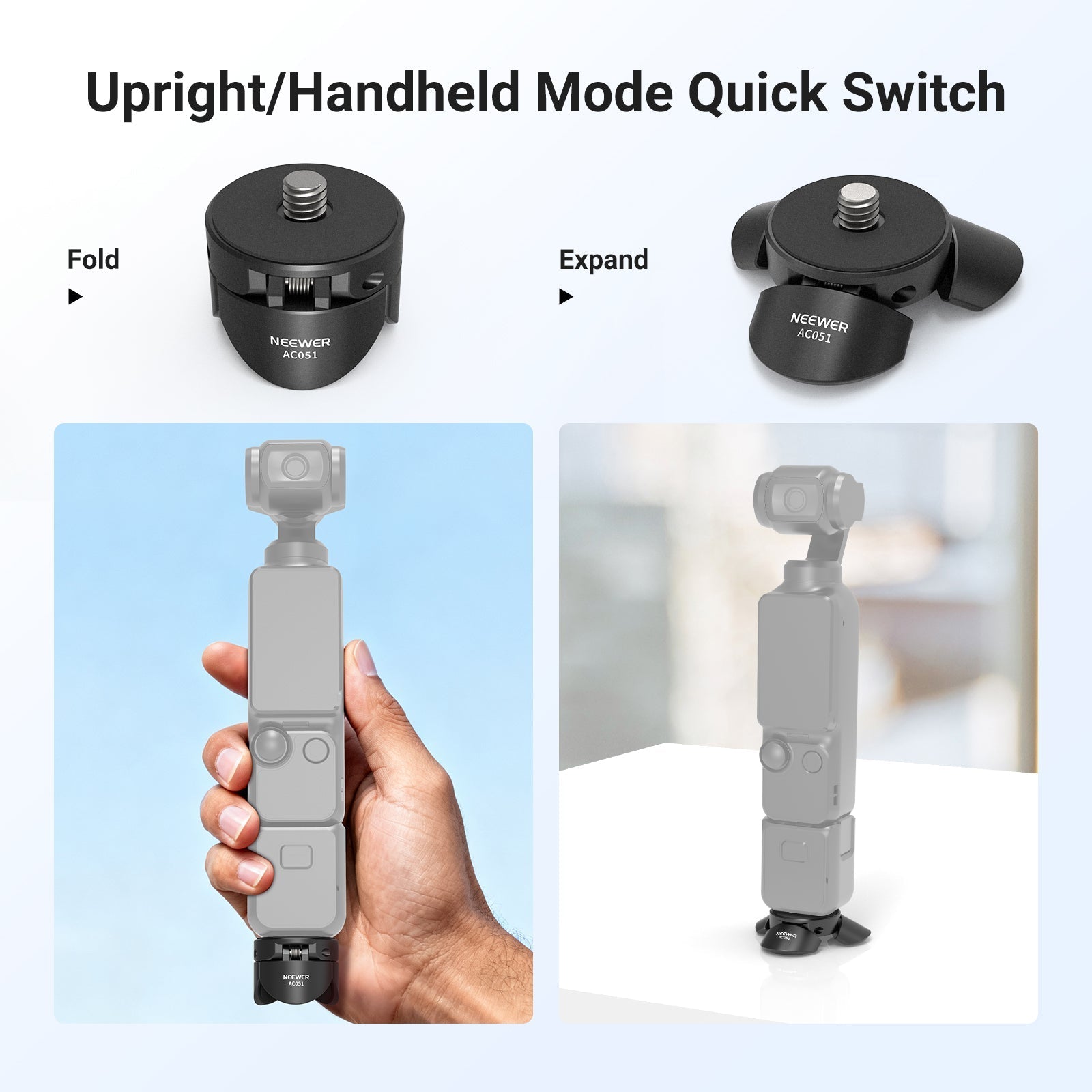 NEEWER AC051 Mini Tripod Compatible with DJI Osmo Pocket 3/4