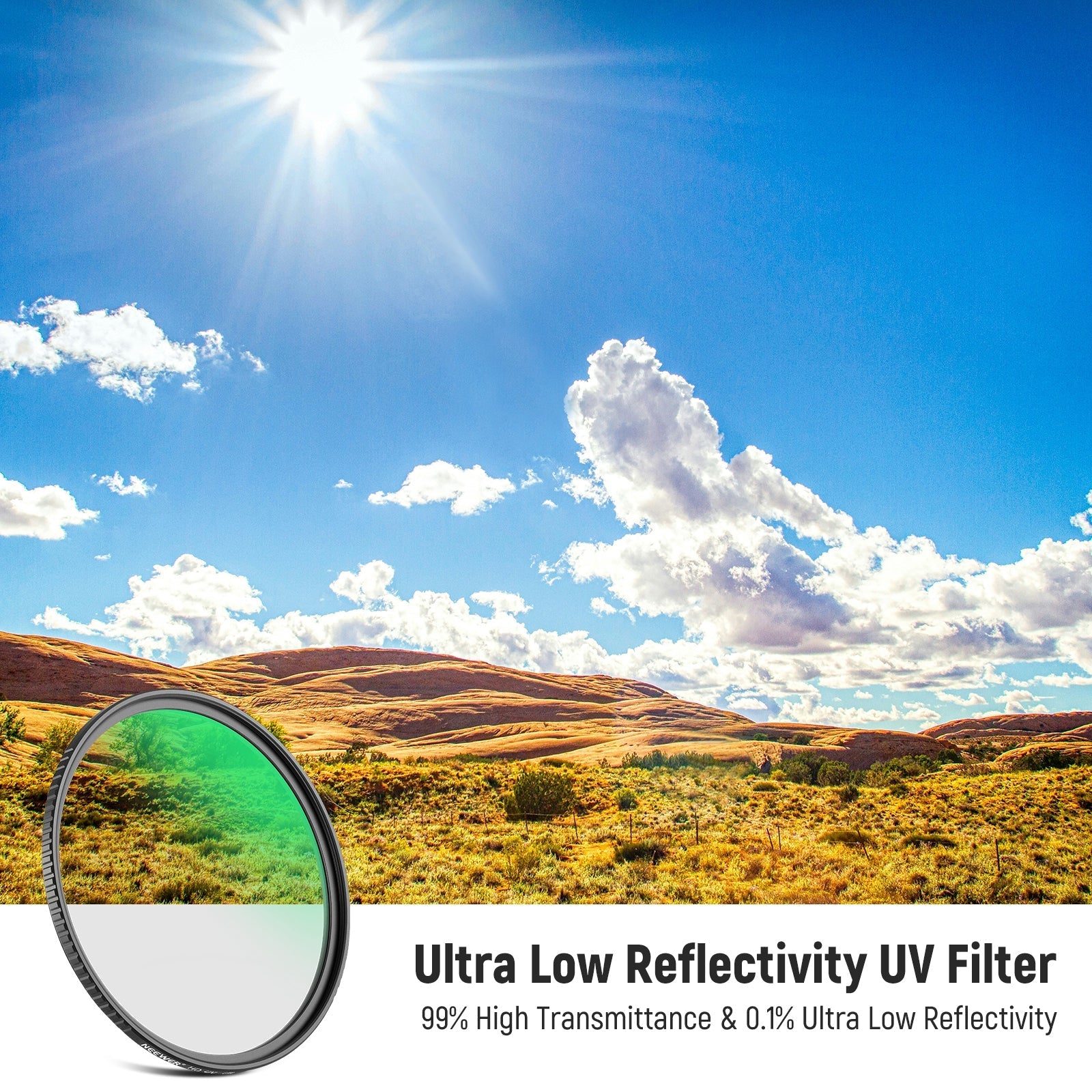 NEEWER Ultra Low Reflectivity UV Lens Filter