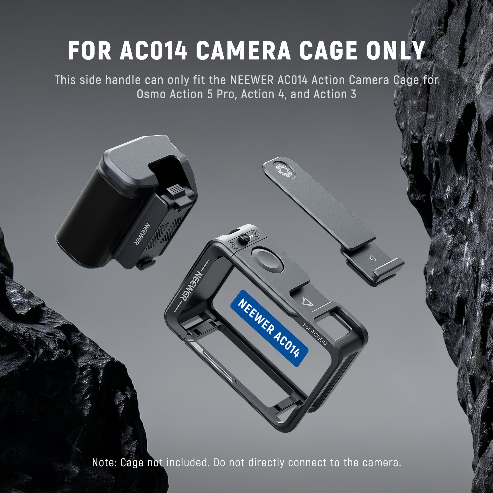 NEEWER AC034 Side Handle for AC014 DJI Osmo Action 5 Pro/4/3 Cage