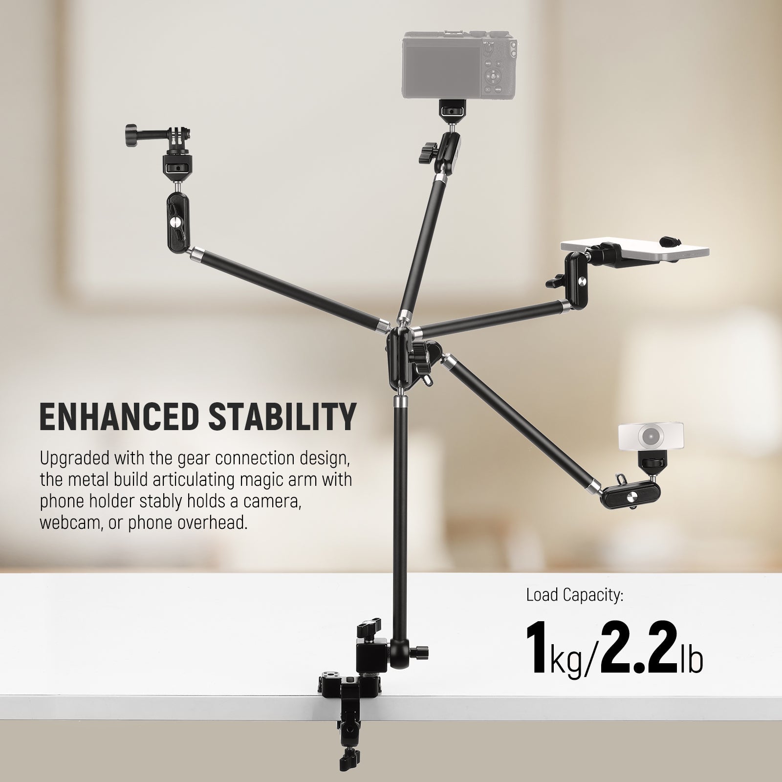 NEEWER UA056 30" Articulating Magic Arm with Super Clamp