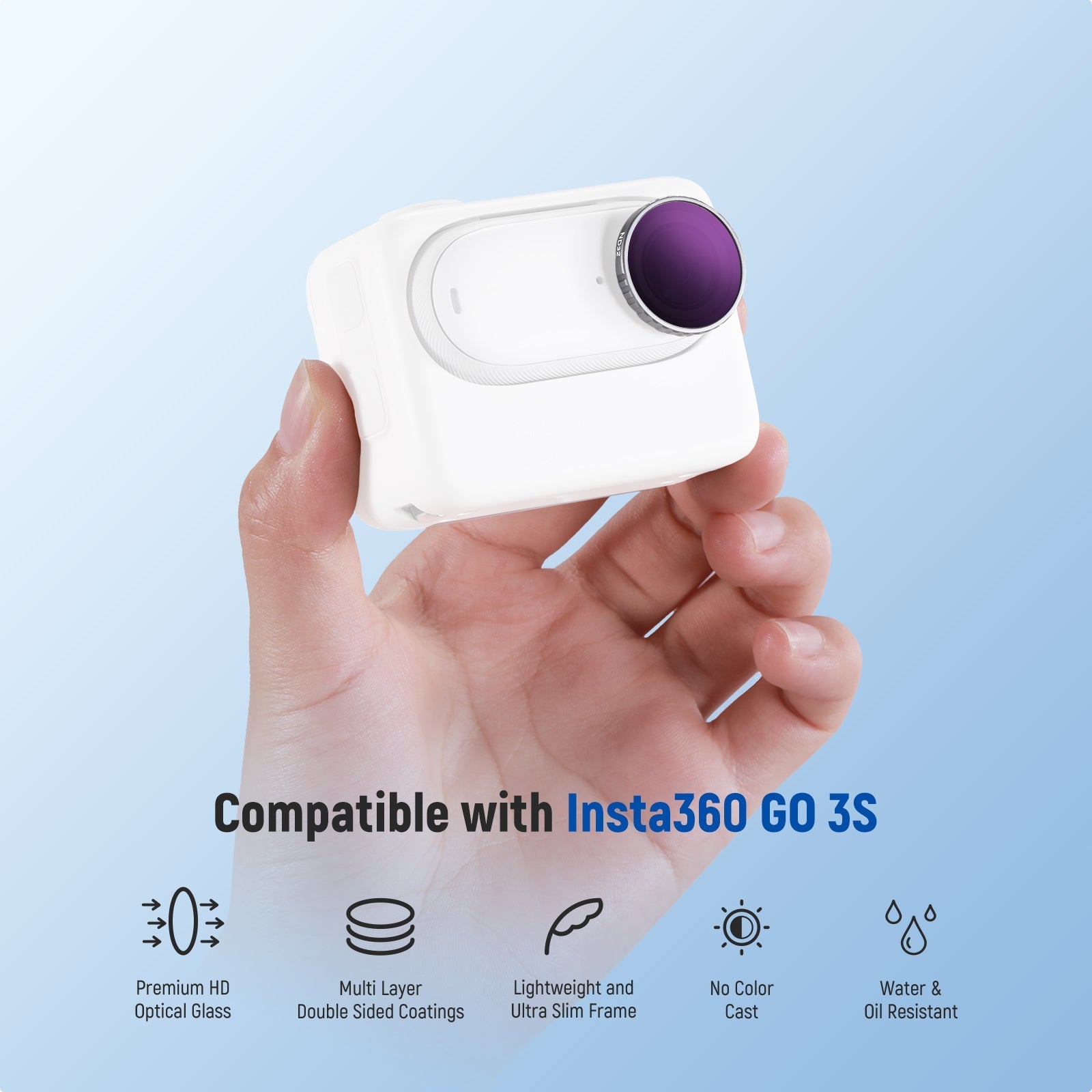 NEEWER FLB01 4 Pack ND Filter Kit For Insta360 GO 3S